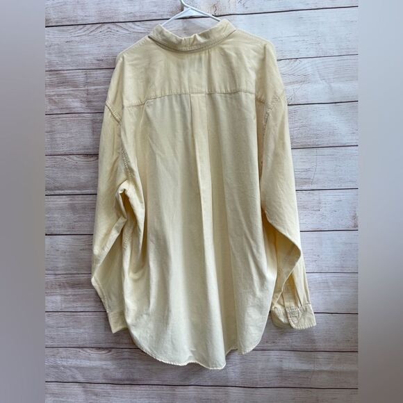 NEW WITH TAGS BASS SOFT CORDUROY SHIRT IN PALE YELLOW - Picture 4 of 5